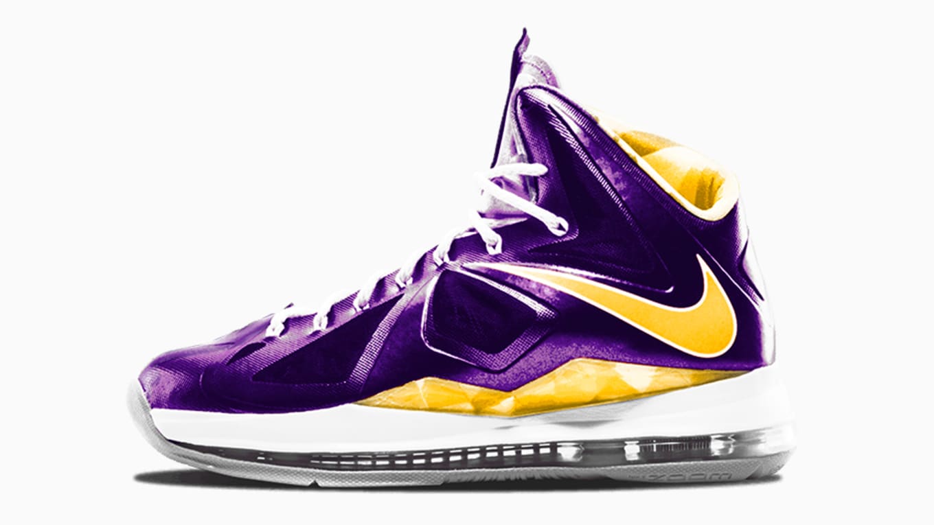 lebron laker color shoes