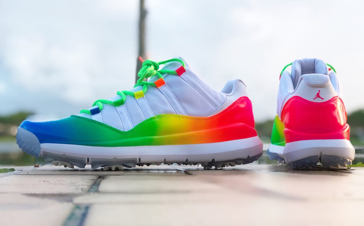 rainbow nike jordans