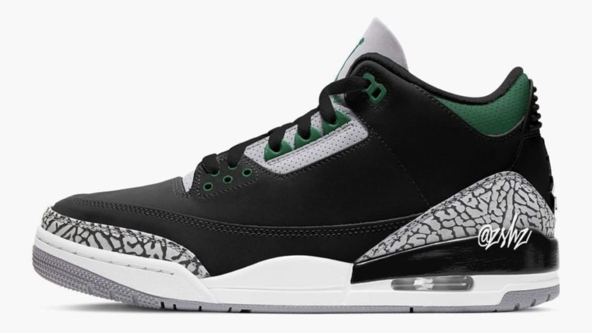 pine green jordan 3