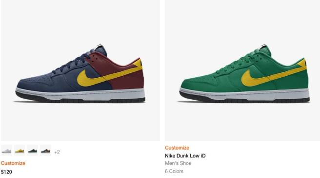 new nike id options