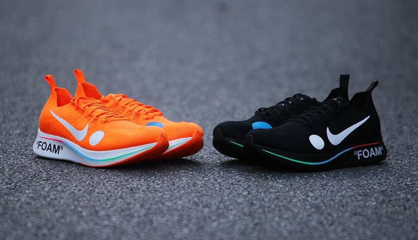 Hula hoop I'm thirsty Excuse me Off-White x Nike Zoom Fly Mercurial Flyknit Release Date AO2115-001  AO2115-800 | Sole Collector