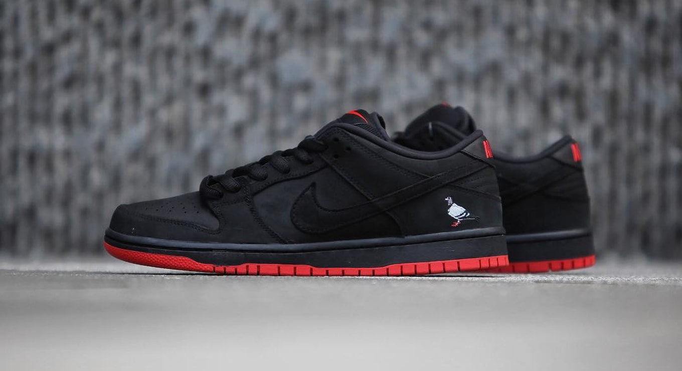 nike sb dunk low x jeff staple black pigeon