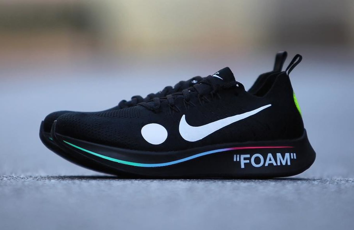 off white foam nike black