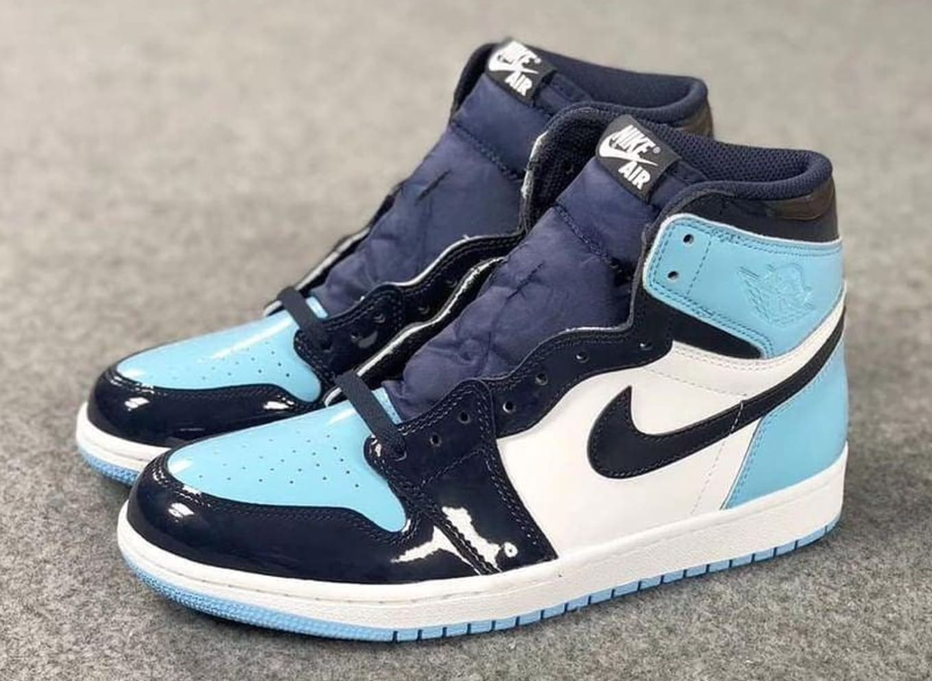 Air Jordan 1 UNC Blue Chill Patent 