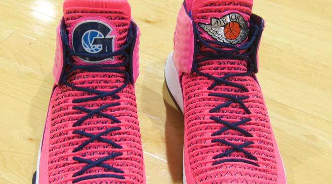 pink sneakers ncaa basketball