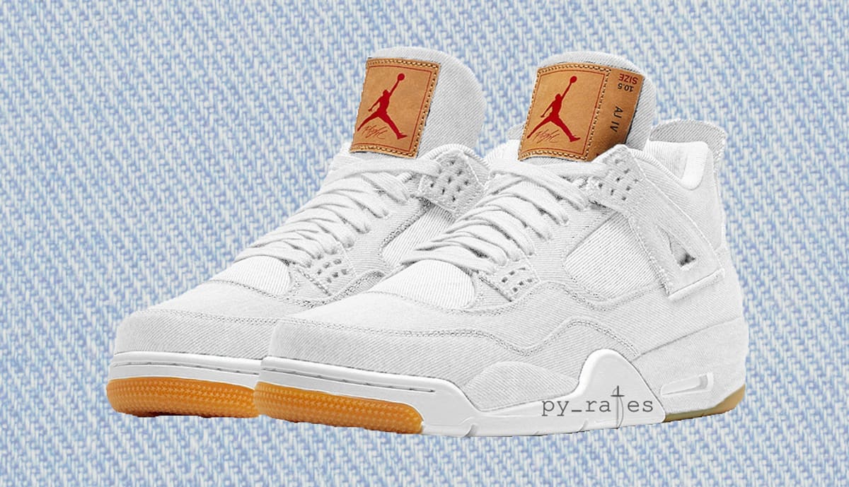 levis x nike air jordan 4 white