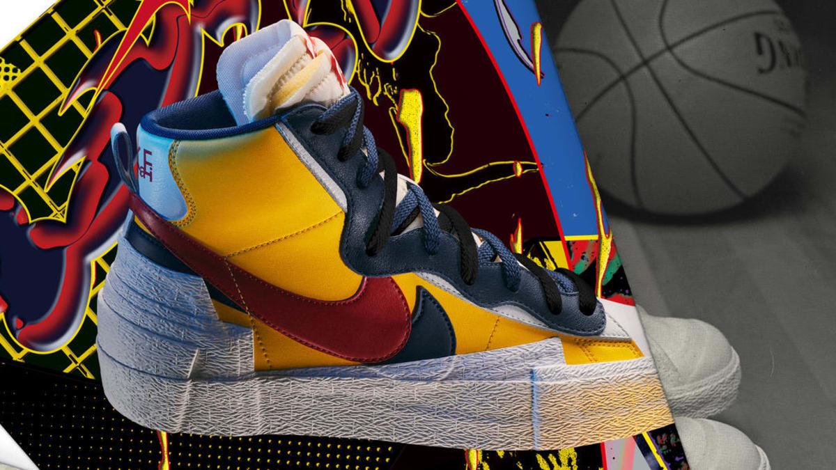 sacai nike blazer yellow