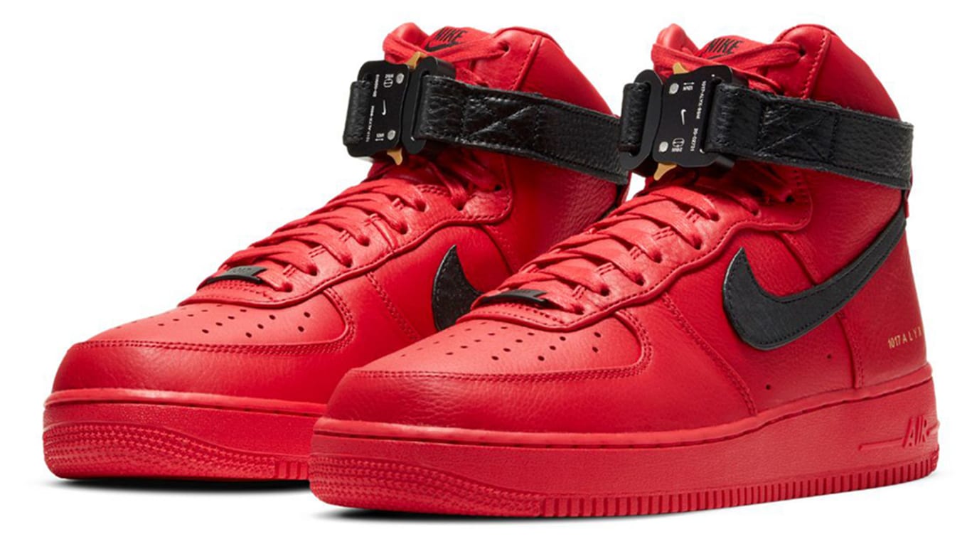 estaño maldición Alrededor Alyx x Nike Air Force 1 High 'University Red/Black' Release Date Oct. 2021  | Sole Collector