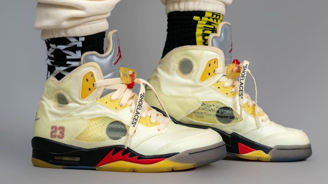 air jordan 5 sail off white