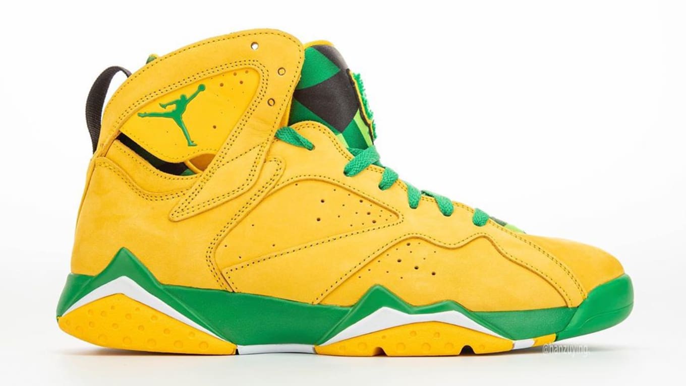 air jordan green and yellow