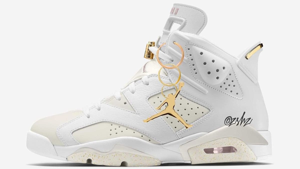 gold jordans womens