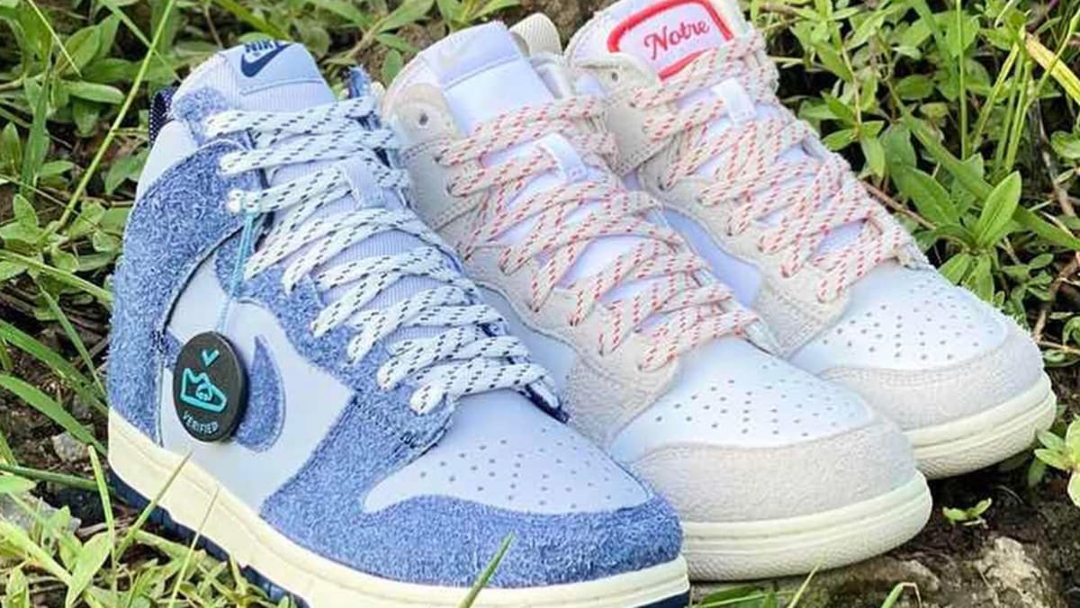 notre dunk high blue