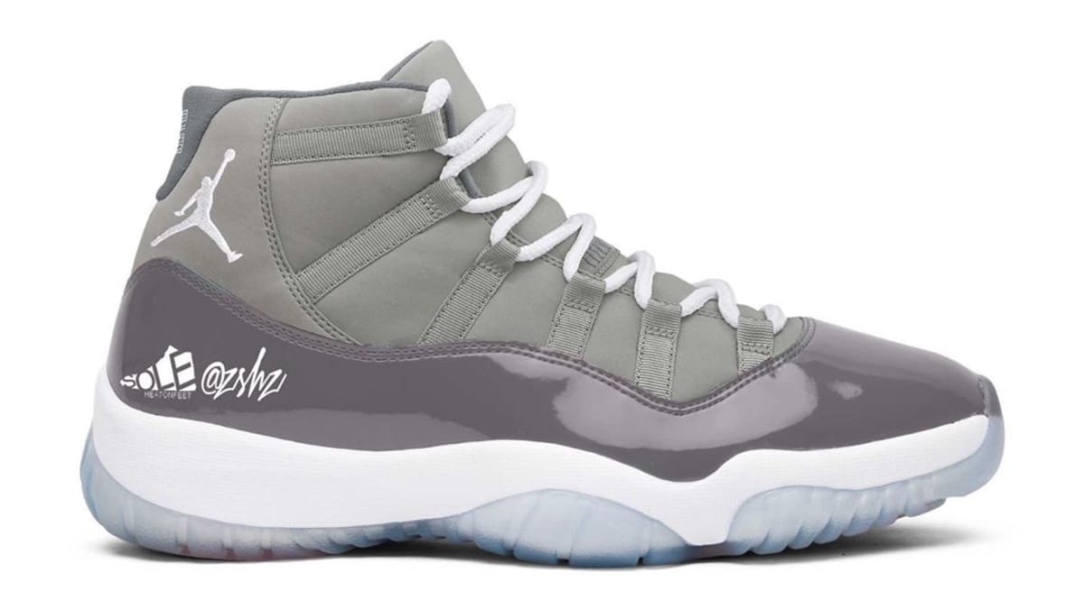 white and grey jordan 11