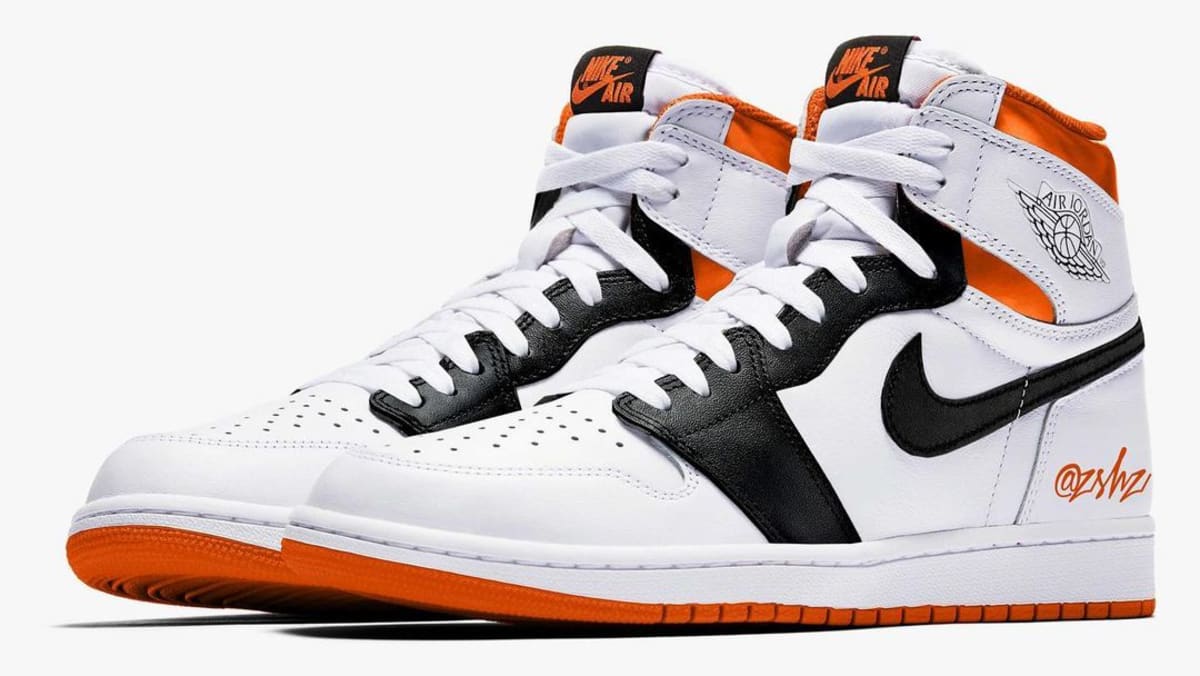 orange air jordan ones