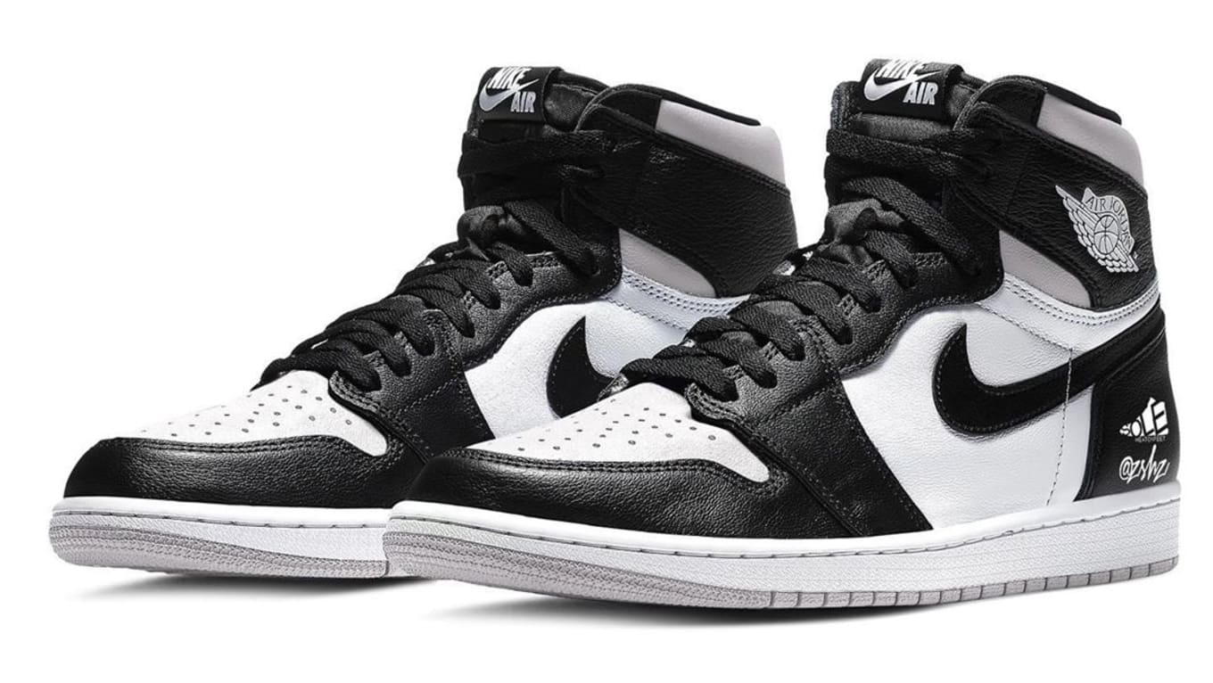 nike air jordan 1 grey and black