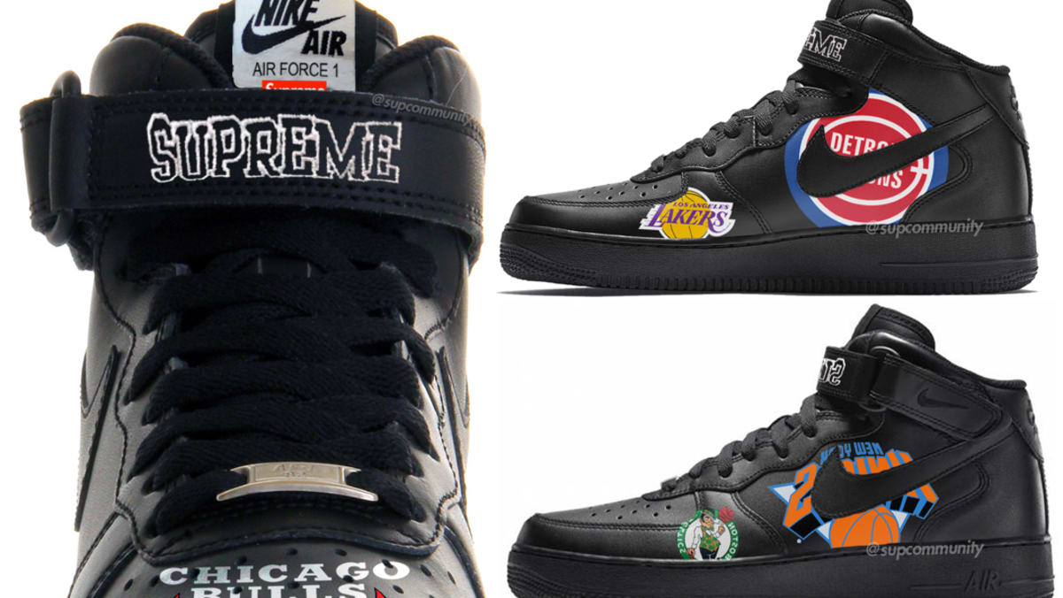 nike air force 1 mid x supreme x nba