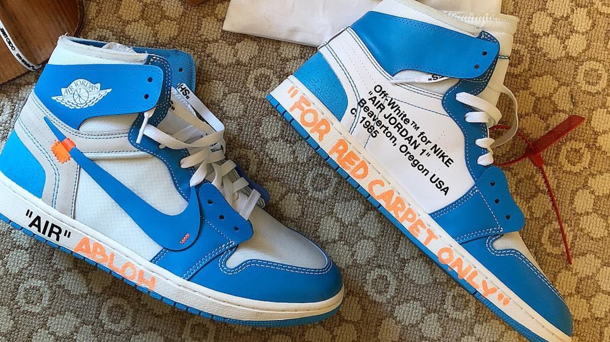 unc off white jordan 1s