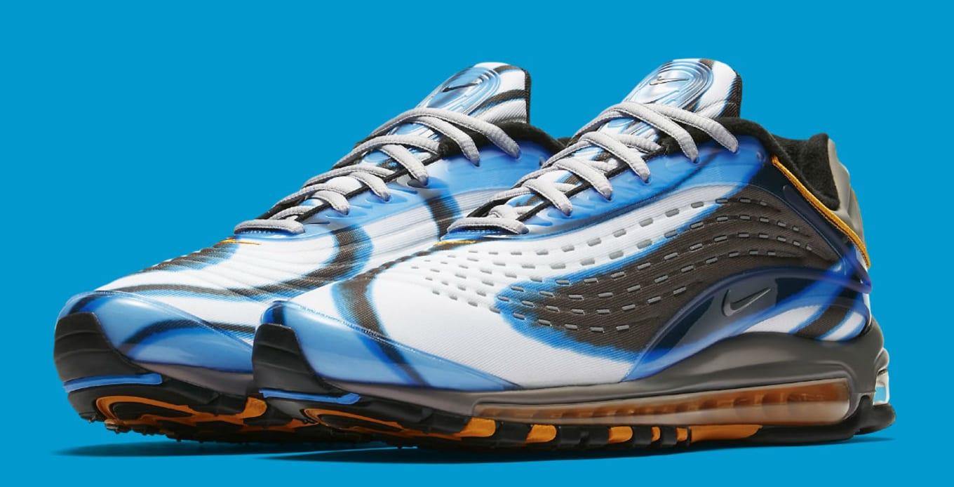 Nike air max deluxe blue grey orange & black 2025
