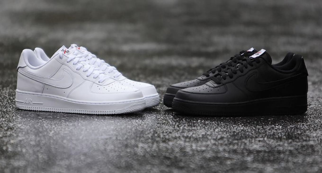 white and black air force 1s