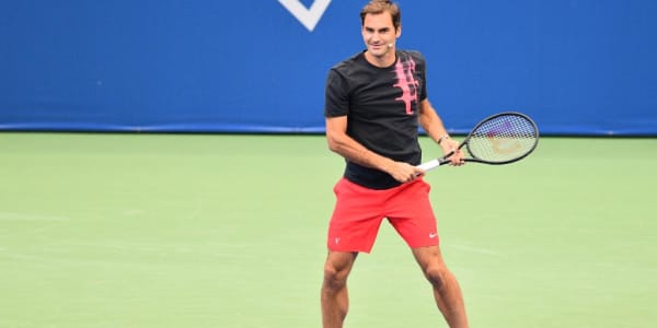 Roger Federer Plays Tennis in the Off-White x Air Jordan 1 | Sole Collector