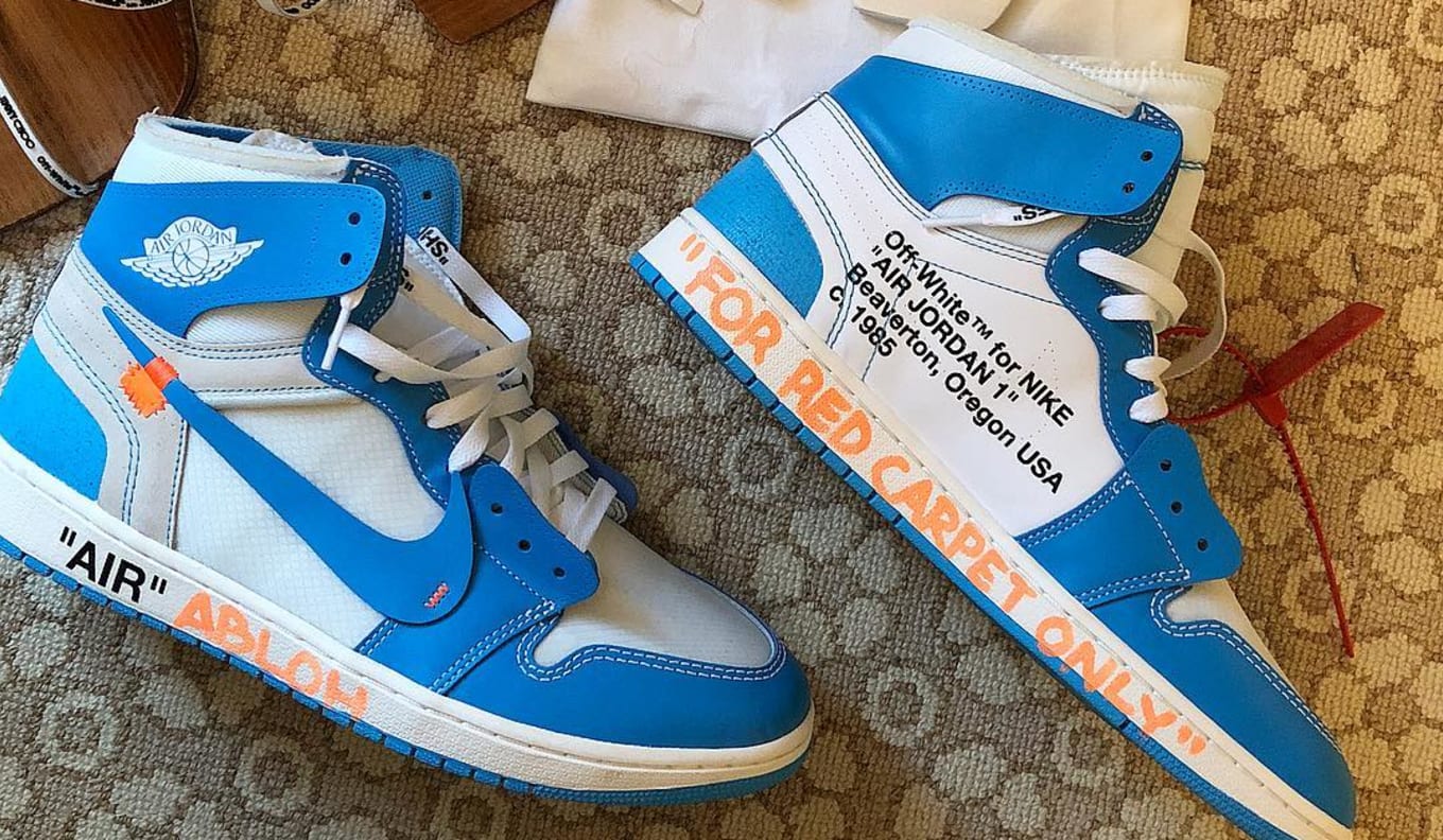 jordan 1 x off white unc