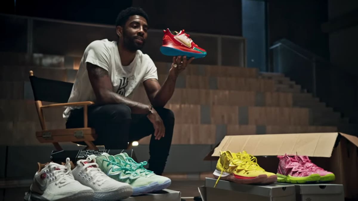 kyrie spongebob finish line