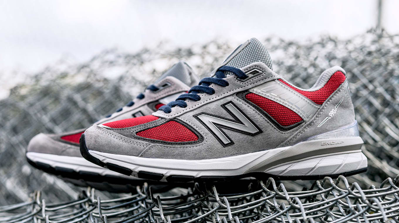New balance 990v5 red white and blue online