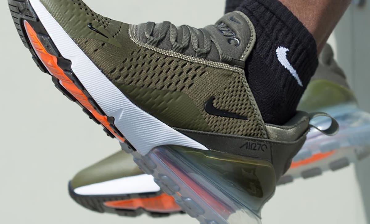 nike air max olive green and orange