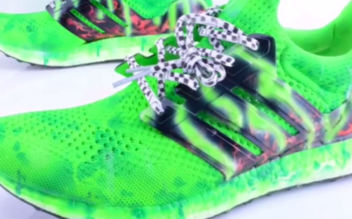 slime green sneakers