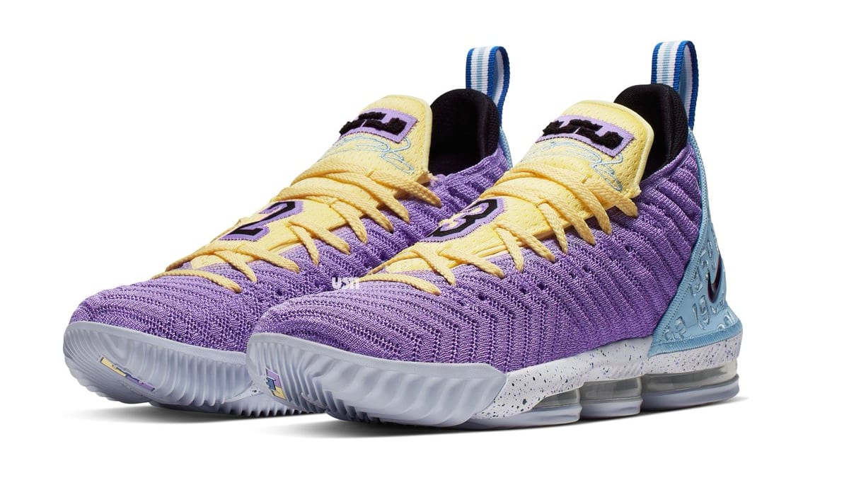 nike lebron 16 purple and gold