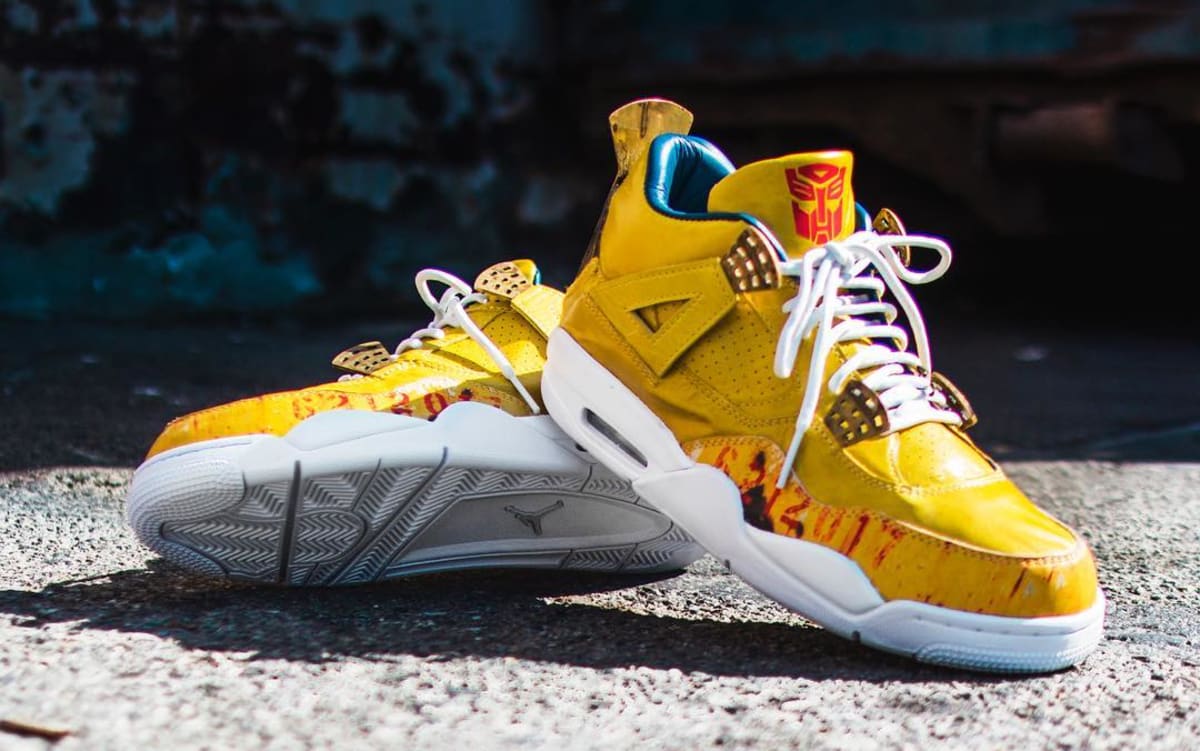 Custom \'Transformers\' Air Jordans made for Mark Wahlberg. Sole Collector