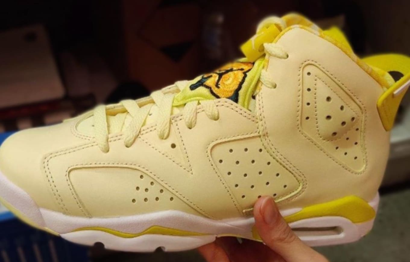 yellow and white jordan 6s