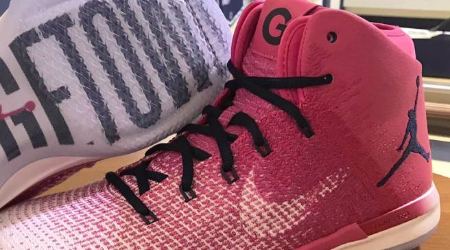 Georgetown basketball pink shoes 2019 clearance