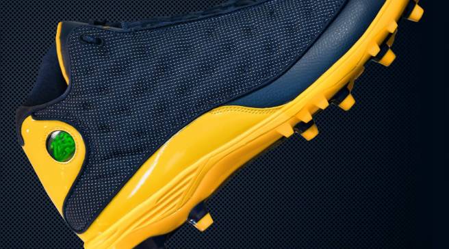 football cleats blue and yellow