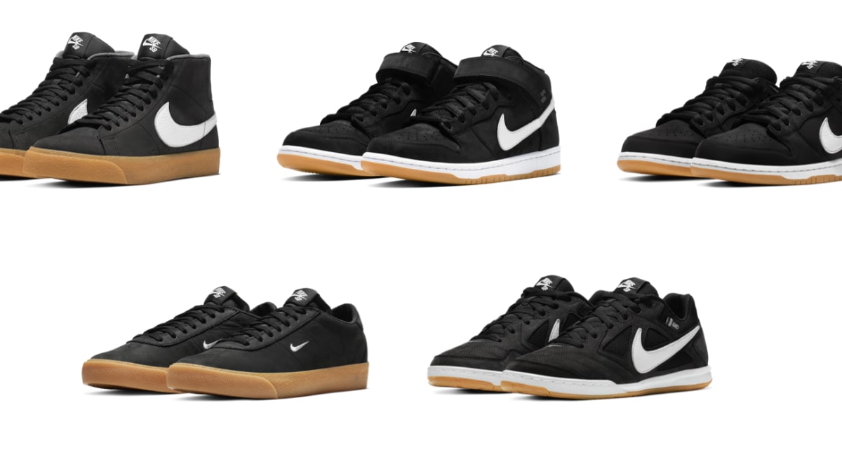 nike sb orange label black