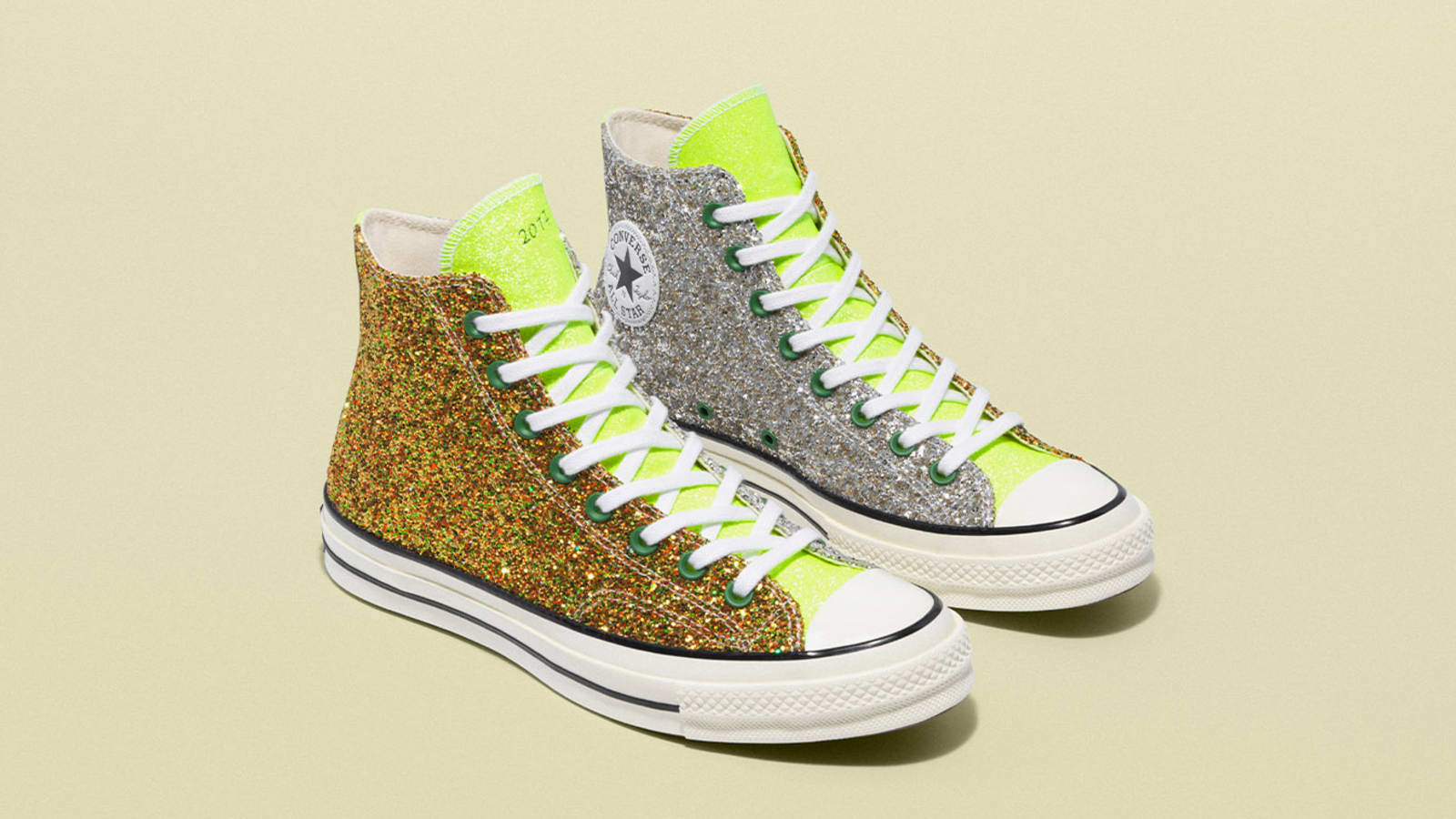 converse x jw anderson glitter chuck 70 high top