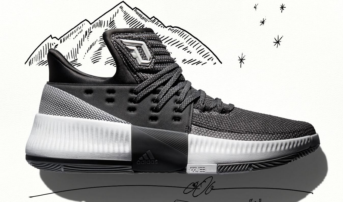 Adidas D Lillard 3 Dame 3 WhiteBlackOnix Mens Basketball Adidas D Lillard 3 Dame 3 WhiteBlackOnix Mens Basketball