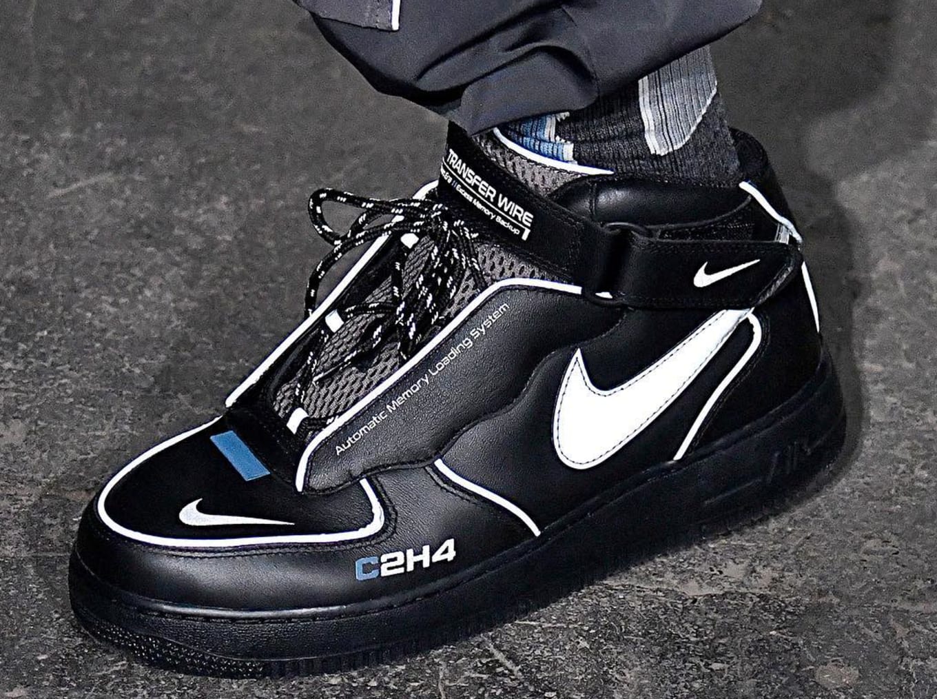 black reflective air force