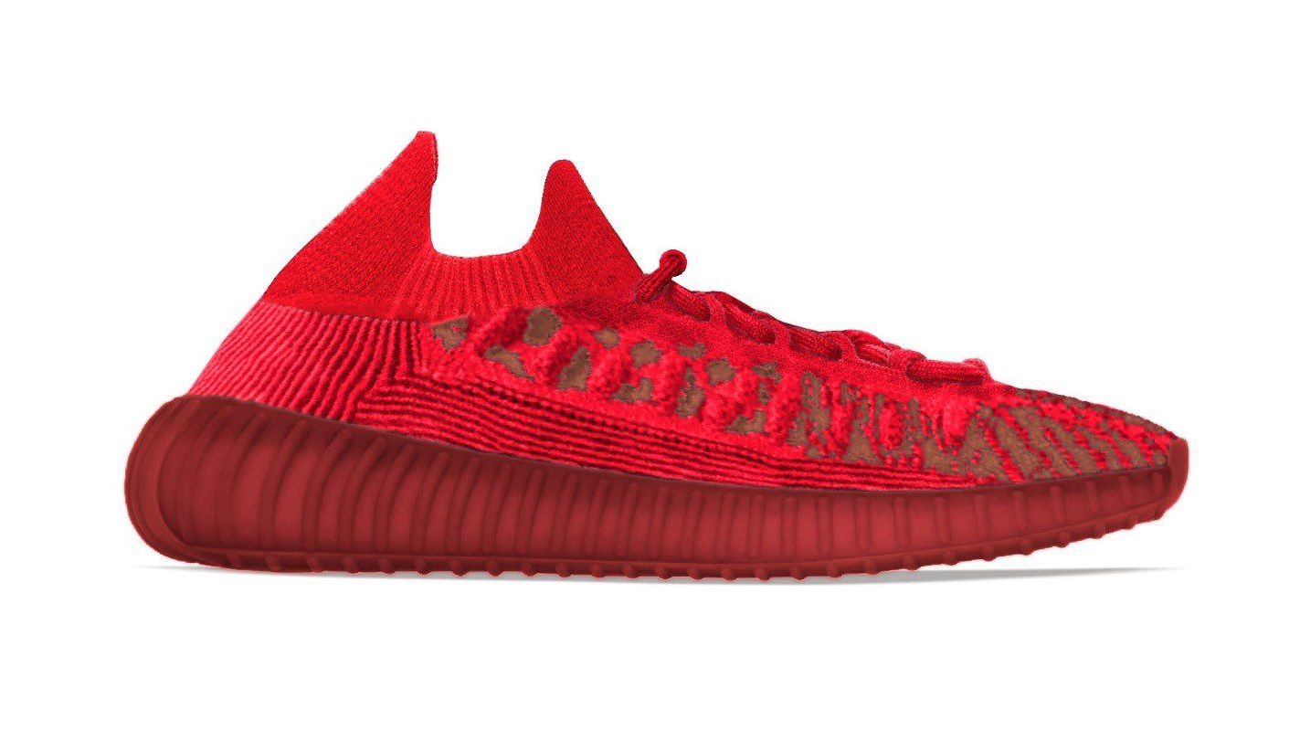 yeezy shoes red and black