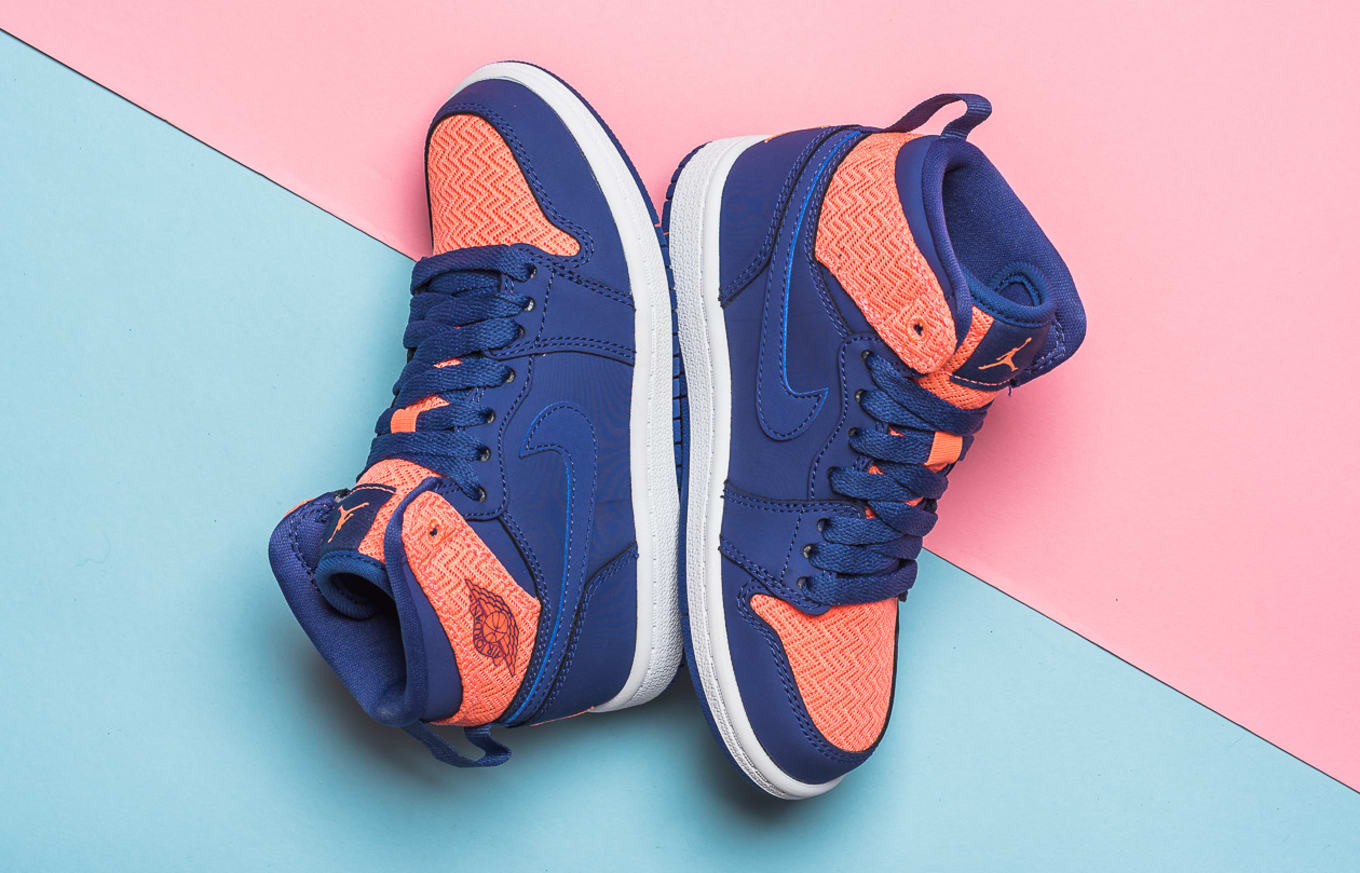 pink purple blue jordans