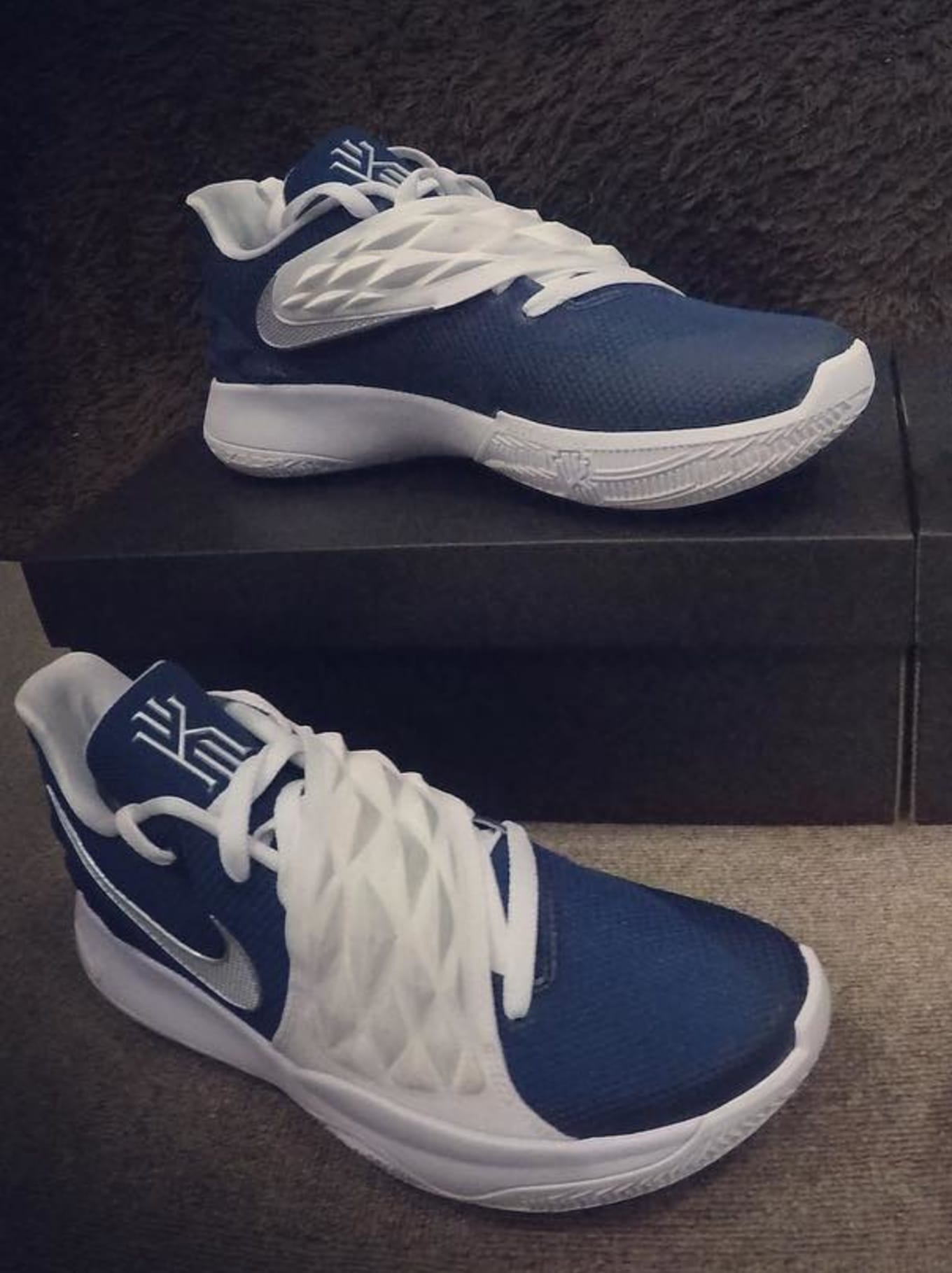 kyrie low id white and gold