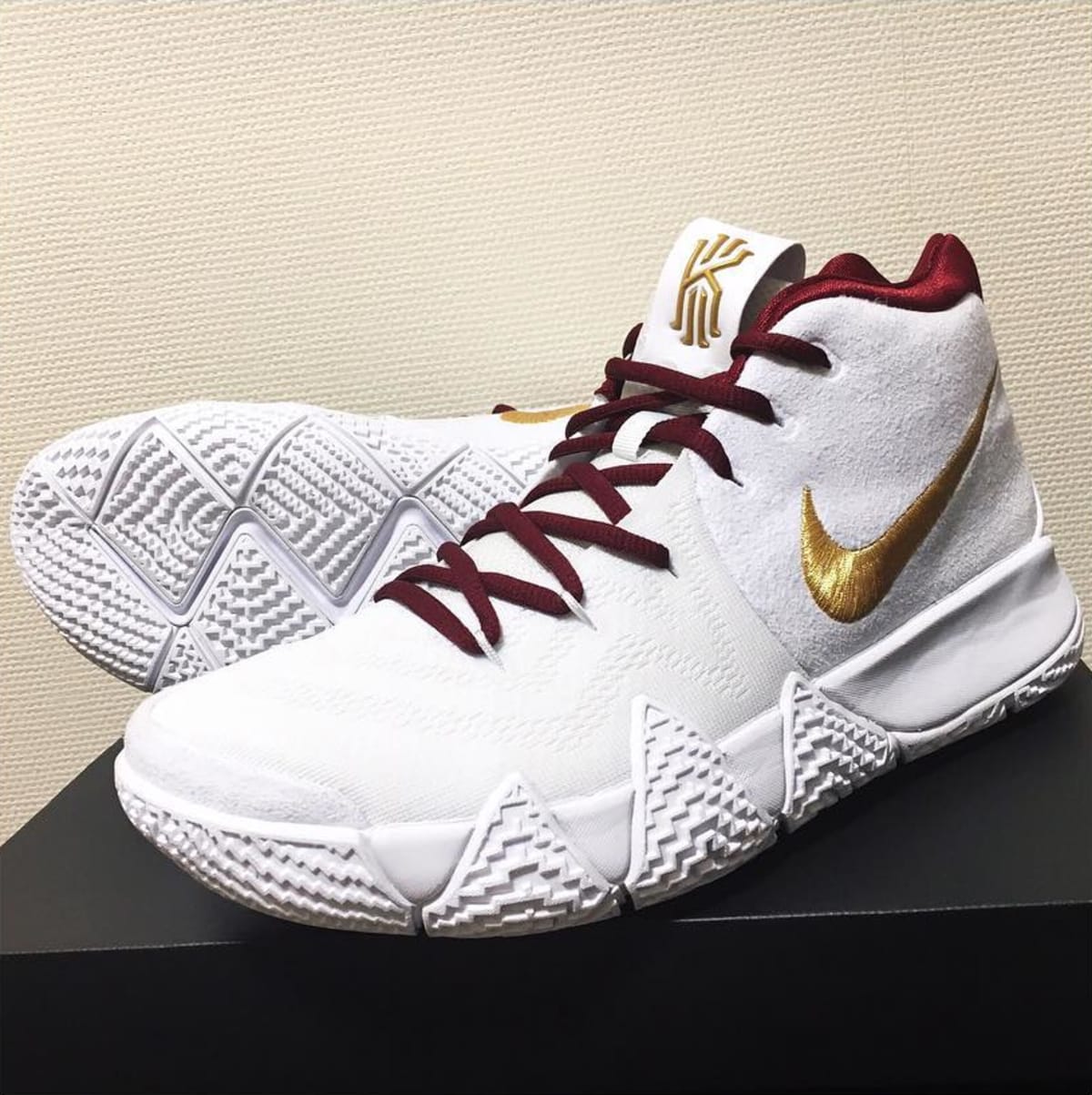 kyrie 4 red white and blue