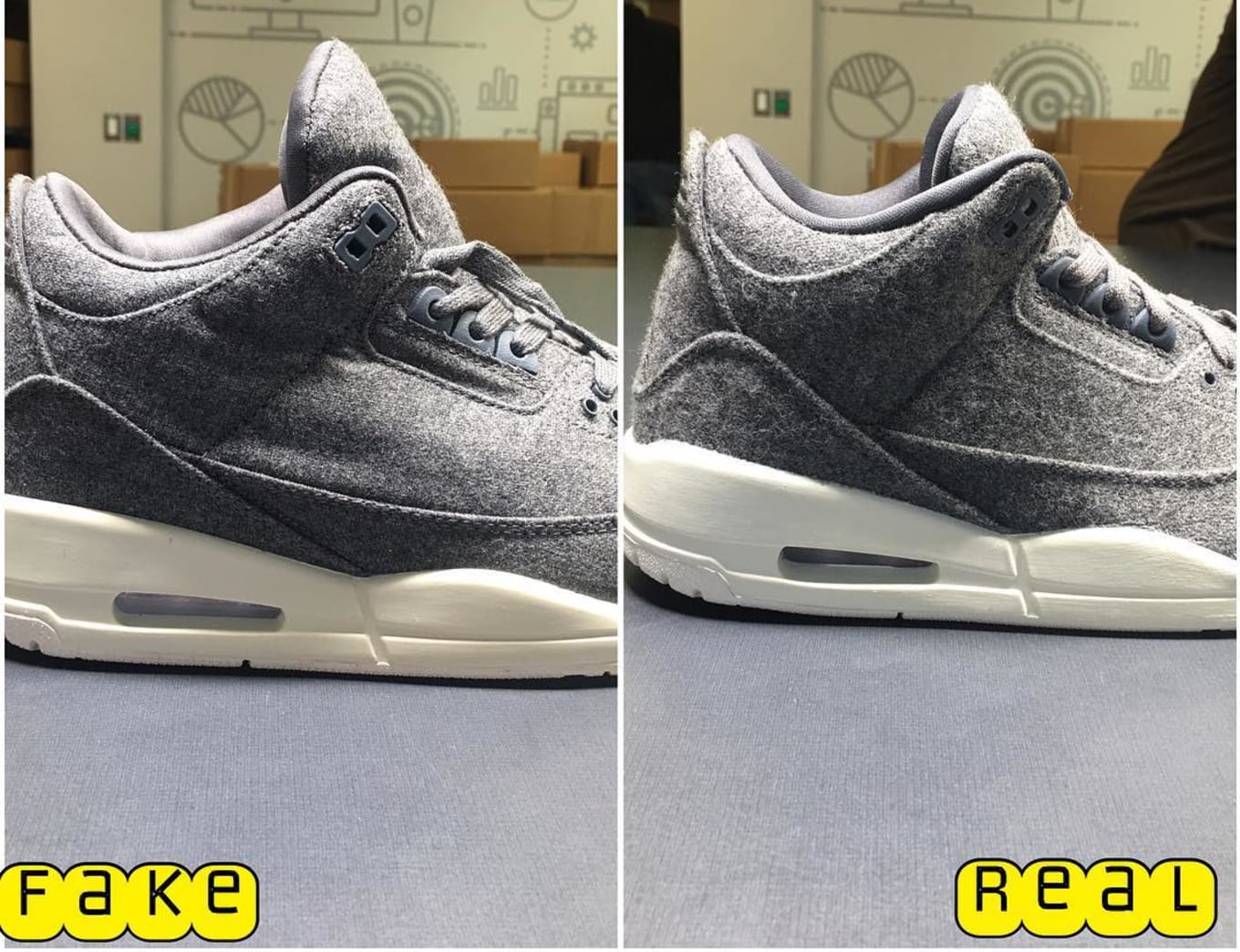 Wool Air Jordan 3 Real Fake Legit Check Sole Collector