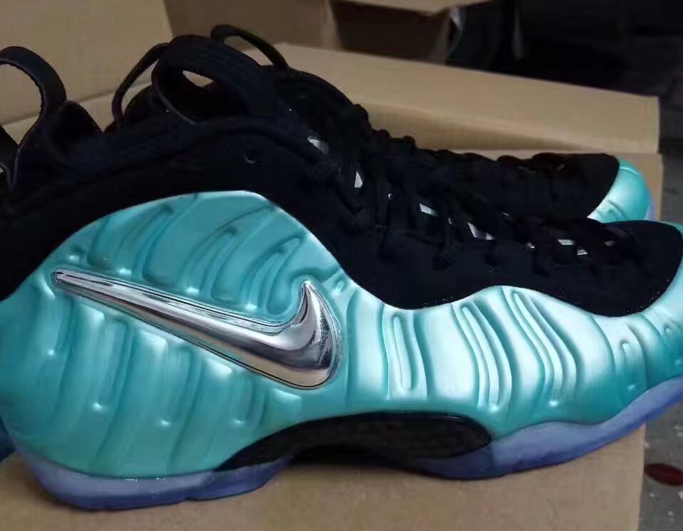 nike air foamposite pro island green