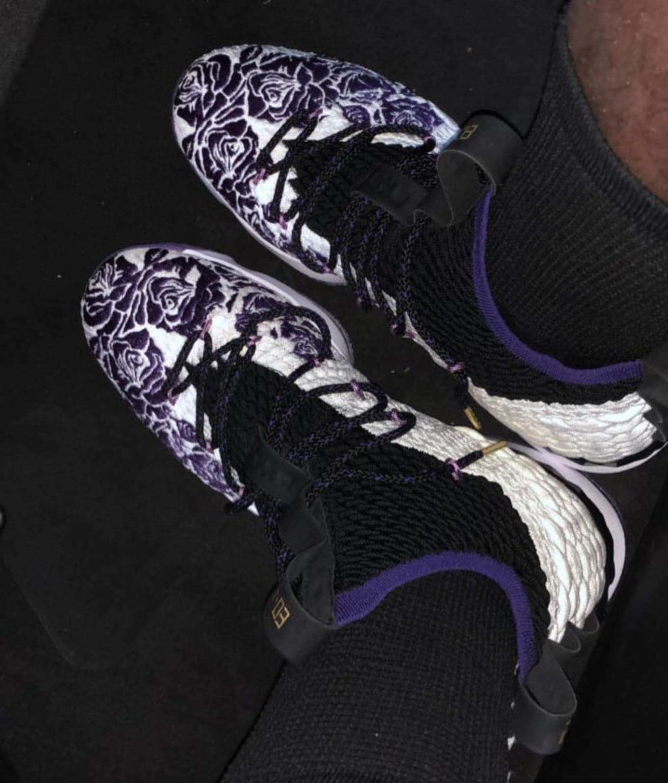 Lebron 15 black and purple clearance