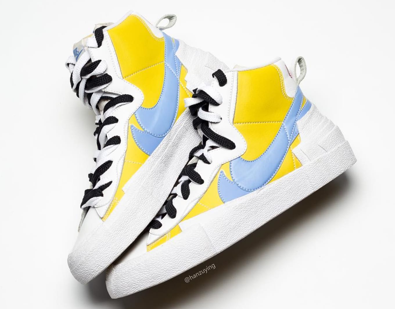 nike sacai blazer yellow