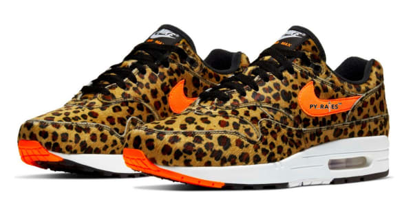 nike air max 1 orange leopard
