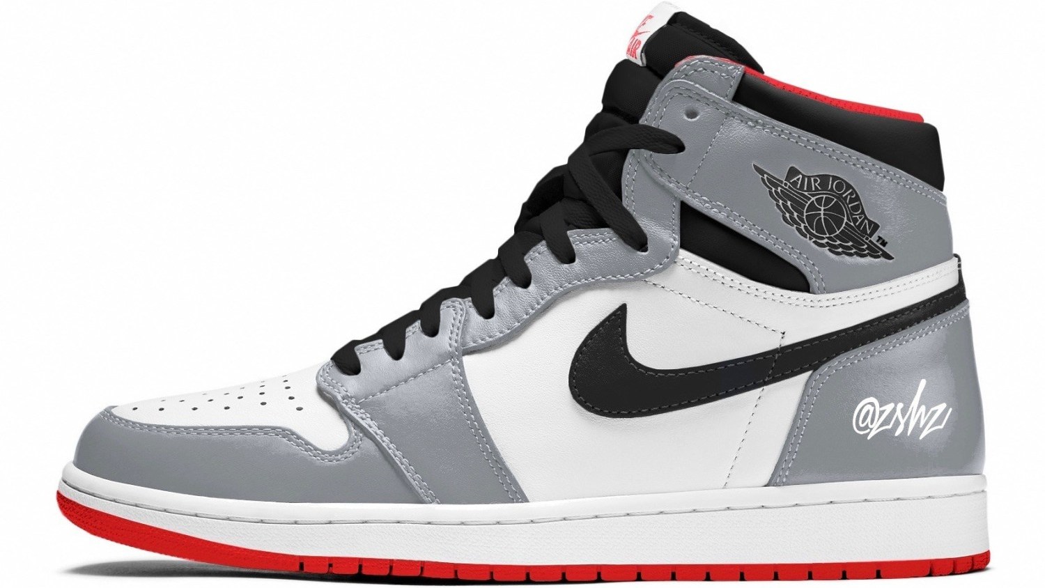 jordan retro 1 high og white black particle grey