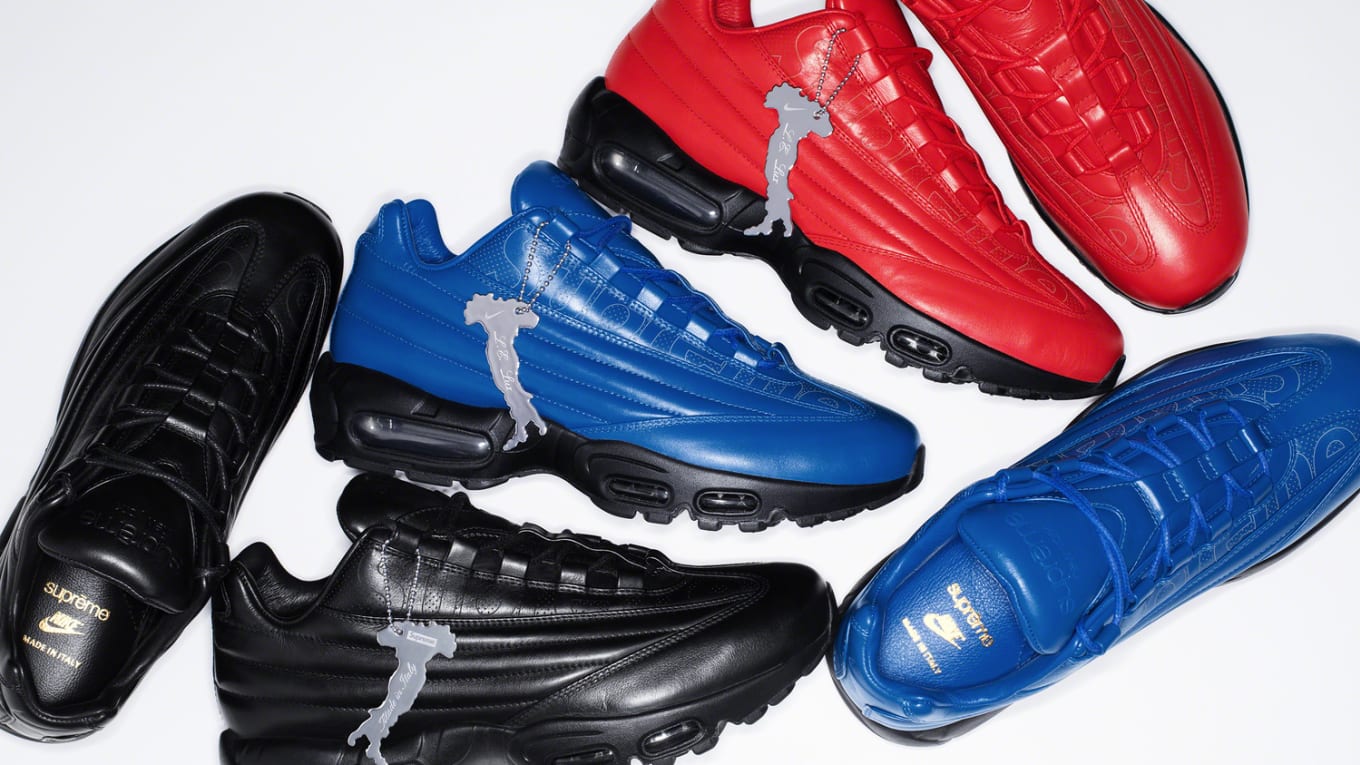 Supreme x Nike Air Max 95 Lux 'Red' 'Blue' 'Black' Release Date | Sole  Collector