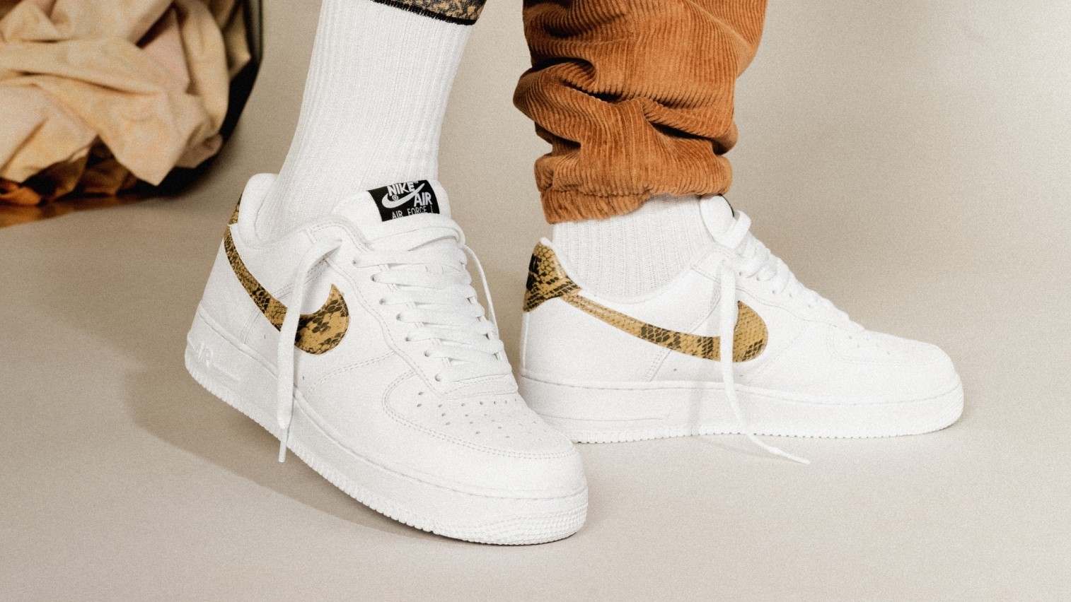 air force 1 with gold tick